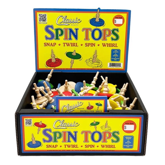 Aero-Motion Spin Top Wood Assorted 1 pc