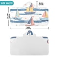 thumbnail image 4 of Yayeee Kids Hooded Towels Toddler Soft Absorbent Beach Bathing Wrap 50" x 23.5", White Hand Drawn Sailboats, 4 of 5