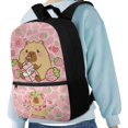 thumbnail image 4 of Yuyamidu Cute Capybara Kids School Backpack with Multiple Pockets, Lightweight Bookbag for Elementary Students, Casual Daypack for Girls Daily Use Travel, 4 of 6