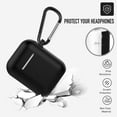 thumbnail image 2 of Coffea Protective Silicone Case with Keychain for AirPods 1 & 2 (Front LED Not Visible) (Black), 2 of 7