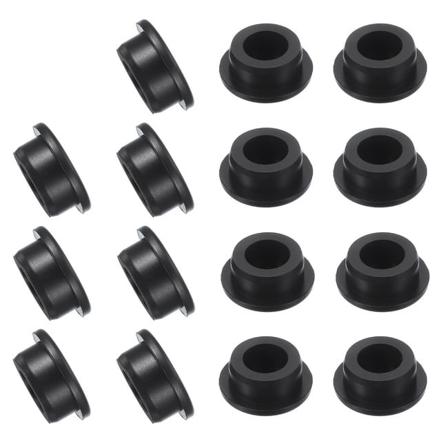 Uxcell 15 Pcs Tapón de Silicona en Forma de T, Diámetro 24 mm/0.94 Pulgadas, Tapón de Silicona Impermeable Reutilizable para Sellar Agujeros Redondos en Equipos de Tuberías, Negro