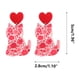 thumbnail image 3 of Pendientes de corazón de San Valentín - Pendientes de acrílico para mujer, 1 par, joyería roja y rosa, 3 of 3