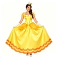 thumbnail image 4 of Adult Princess Peach Yellow Costume For Women Halloween Cosplay Dress, 4 of 5