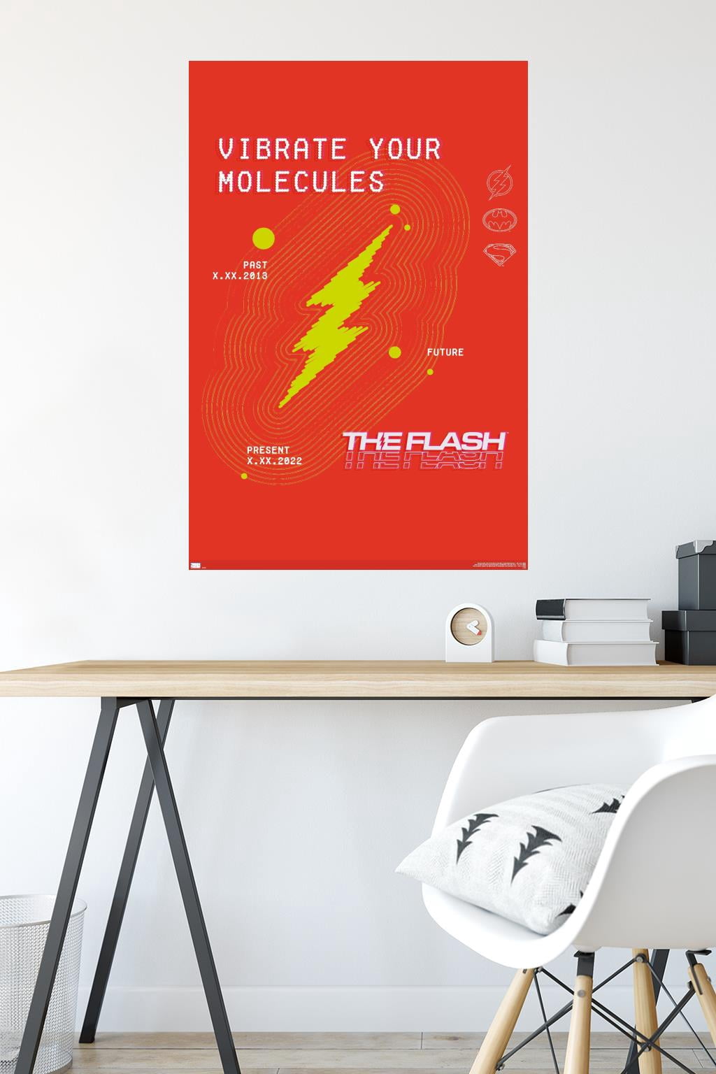 DC Comics Movie The Flash - Vibrate Your Molecules Wall Poster, 22.375" x 34"