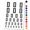 Black, variant on Blue Gold 2 Star Military Service Flag Water Resistant Temporary Tattoo Set Fake Body Art Collection - White