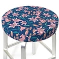 thumbnail image 3 of Vsdgher Lilies Flowers Print Stool Covers Round,Stretch Round Stool Covers Washable Stool Cushion Slipcover Elastic Chair Covers for 12-14 Inch Chair, 3 of 7