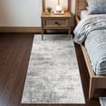 thumbnail image 2 of Washable Abstract 2x6 Kitchen Rug: Non-slip Sink Stove Floor Mat Water-resistant Entryway Bathroom Carpet Soft Dining Room Bedroom Runner For Family With Dogs Modern Home Decor(2x6 Light/grey), 2 of 9