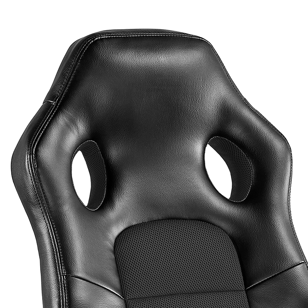 Alden Design Adjustable Swivel Artificial Leather Gaming Chair, Black - image 3 of 11