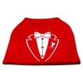 thumbnail image 1 of Tuxedo Screen Print Shirt Red Sm (10), 1 of 1