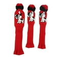 thumbnail image 4 of 3 Unids / set para la cabeza de golf de punto suave Set Pompom Headcovers Protection Accesorios de cuello largo para 1 3 5 Driver Fairway Wood Soledad Cubierta de la cabeza del palo de golf, 4 of 10