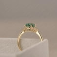 thumbnail image 4 of Delicate vintage engagement ring, green sapphire yellow gold ring, oval cut,anniversary gifts, 4 of 5