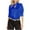 Blue, variant on yillto Womens 3/4 Sleeve Satin Top V Neck Button down Collared Dressy Shirts Silky Business Blouses
