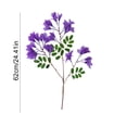 thumbnail image 3 of Rama De Poliéster 1 unidad de flor artificial de jacaranda de seda morada,planta artificial realista con hojas verdes para decoración de mesas de boda en el hogar. Rkxzt, 3 of 6