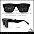 thumbnail image 4 of Nostalgic Chunky Thick Horn Rim Narrow Rectangle Plastic Hipster Sunglasses Tortoise Black, 4 of 8