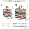 thumbnail image 2 of FORMRS Womens Corduroy Tote Bag Crossbody Shoulder Handbag with Pocket, Artistic Desert Waves, 2 of 7