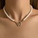 thumbnail image 3 of Vintage Clavícula Cadena Moda Collar de Perlas, 3 of 7