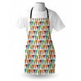 thumbnail image 3 of Indie Apron Triangles Pattern with Deer Elk Portraits Geometric Colorful Funky Hipster Tile Urban, Unisex Kitchen Bib Apron with Adjustable Neck for Cooking Baking Gardening, Multicolor, by Ambesonne, 3 of 3