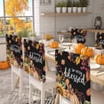thumbnail image 2 of Fall Thanksgiving Chair Covers Set of 6 Autumn Harvest Pumpkin Jam Leaves Chair Back Covers Stretch Removable Washable Slipcovers Protector for Dining Room Kitchen Party Decor, 2 of 5