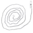 thumbnail image 2 of 14K Solid White Gold 1mm Wide Diamond Cut Curb Link Chain Chain 16 Necklace with Lobster Clasp, 2 of 3