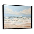 thumbnail image 2 of Designart "Contemporary Beach In Beige And Blue Hues" Coastal Ocean Floater Framed Canvas Wall Art, 2 of 5