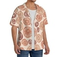 thumbnail image 2 of Balery Mushrooms2 Camisa Casual de Manga Corta con Botones para Hombre, Texturizada, Estilo Cubano, para Playa, Verano-XX-Large, 2 of 5