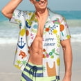 thumbnail image 5 of Lsque Summer Animal pattern Hawaiian Shirt for Men, Unisex Summer Beach Casual Short Sleeve Button Down Shirts-3X-Large, 5 of 9