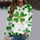 thumbnail image 5 of Xuyuer Women's Round Neck St. Patrick's Day Printed Long Sleeve Shirts Sweatshirt - Festive Holiday Graphic Pullover Top for Seasonal Parties, Gift Exchanges and Cozy Spring Summer Wear, 5 of 5
