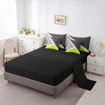 thumbnail image 3 of YST 7-Piece Bed in a Bag Comforter Set, Geometric Triangle Pattern, Full Size, Lime Green and Gray, Soft Microfiber, 3 of 5