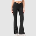thumbnail image 1 of JMKQLZ Fashionable Women's Solid Color High Waisted Flared Pants With Raised Hips And Wide Legs, 1 of 6