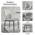 thumbnail image 4 of Zerifevni 46.4" Round Dining Table Set, Mid Century Modern Round Dining Table for 4-6 Person, w/Steel Legs, Coffee Table for Kitchen Dining Room, Office, Save Space (1 Round Table with 4 White Chairs), 4 of 5