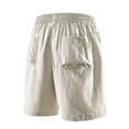 thumbnail image 5 of Mens Casual Sweat Shorts Drawstring Summer Beach Stretch Quilted Shorts Workout Running Big and Tall Size XS-3XL Beige, 5 of 8