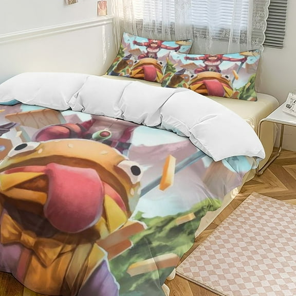 Fortnite Bedding Sets Twin Queen King Size Game Printed Bed Set 3Pcs Duvet Cover Bedroom Decor for Boys Girls Adult Gift 1Comforter 2 Pillowcases