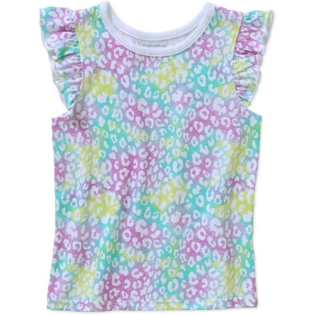 Garanimals Baby Toddler Girl Short Sleeve Printed Flutter Tee Shirt ...
