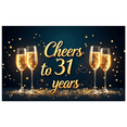thumbnail image 6 of LUUFILx Cheers to 31 Years Banner Backdrop Background Party Supplies Anniversary Celebration Decor Photography Props Event Decorations Festive Happy Birthday, 6 of 8