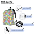 thumbnail image 3 of Honeii Colorful Easter eggs Print Canvas Backpack for School & Outdoor,Laptop Excursion Backpack,Notebook School Bookbag For Men Women,for Work, Travel, and Everyday Use-Medium, 3 of 5