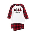 thumbnail image 3 of Odeerbi Christmas Pajamas for Family Plaid Holiday Long Sleeve Family Christmas Pajamas Matching Sets Kids Fashion Plaid Print Blouse Tops Pants Sleepwear Xmas Family Matching PJs Set Red, 3 of 7
