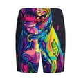 thumbnail image 7 of Daiia Neon Pop Art Pitbull Mens Woven Stretch Pajama Short,Short Pajama Pants-Large, 7 of 7