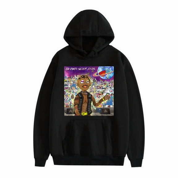 Leveorch Rapper Juice Wrld Hoodie Hip Hop Sweatshirt The Party Never Ends Hoodie Oversized Long Sleeve Pullover