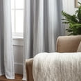 thumbnail image 6 of Martha Stewart Ticking Stripe Cutain Panel Pair, Indigo, Back Tab, Blackout, Indoor, Adult, 2 Piece Set, 50" x 84", 6 of 18