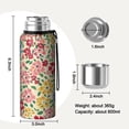 thumbnail image 7 of 20 Oz Pioneer Flower Coffee Tumbler Double Wall Insulated Stainless Steel Water Bottle | Metal Reusable Thermoses Flask with Cup Cap | Leak & Sweat Proof with Anti-Dust Lid, 7 of 7