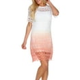 thumbnail image 3 of White Mark Women's Crochet Lace Overlay Mini Dress, 3 of 4