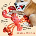 thumbnail image 2 of Juguete navideño para perros Pawfoo Lab, langosta, cuerda chirriante, 2 of 7