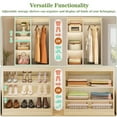 thumbnail image 4 of Homieasy 4.6ft Free Standing Closet Organizer with Drawers & Shelves, Heavy Duty 1200lb Capacity Wardrobe System for Small Walk-in Closets,White Oak, 4 of 7