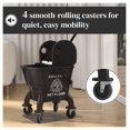thumbnail image 6 of Mop Bucket with Wringer on Wheels - 27.5 Quart Floor Cleaning System - Black - Includes Mop & Handle - Down Press Wringer - Heavy Duty Commercial Home Use, 6 of 9