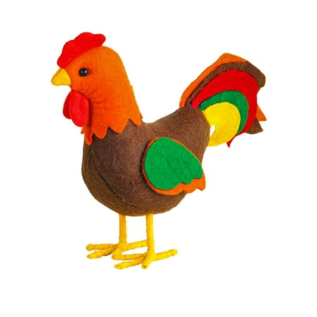 

New Thanksgiving Doll Cartoon Realistic Cute Chick Doll Rooster Hen Decorative Ornaments Orange Wing And Green Wing Models Hot Sale Clearance