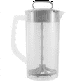thumbnail image 3 of Mixing Pitcher for Drinks,2 Quart/64oz Plastic Water Pitcher with Lid,Easy-Mix Juice Container,Angled Plastic Blades, 3 of 8