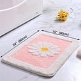 thumbnail image 3 of Alfombras de baño Dorruger con flores blancas, mullidas, 3 of 6