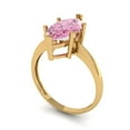 thumbnail image 2 of Clara Pucci 14K Yellow Gold Solid Gold Pink Solitaire Anniversary Ring for Women - 2.5 cttw Marquise Cut, 2 of 7