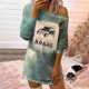 thumbnail image 2 of Mini vestido de manga larga con escote ancho y estampado de letras Tie-dye para mujer, vestido básico adelgazante delgado Pompotops  hdfakjf604, 2 of 6