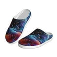 thumbnail image 2 of Fotbe Outer Space Floating Numbers And Letters Pattern Women's Fuzzy Curly Fur Memory Foam Loafer Slippers Indoor Outdoor Slippers Winter Home Shoes-42/43, 2 of 7